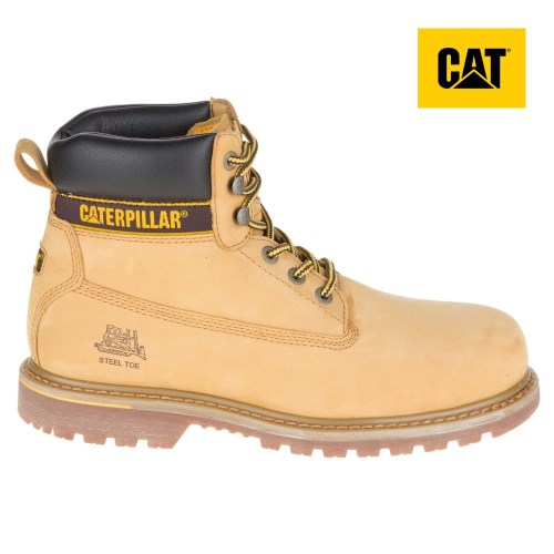 Caterpillar Holton Steel Toe S3 HRO SRC Werkschoenen Heren LichtBruin (KHDO.NL)